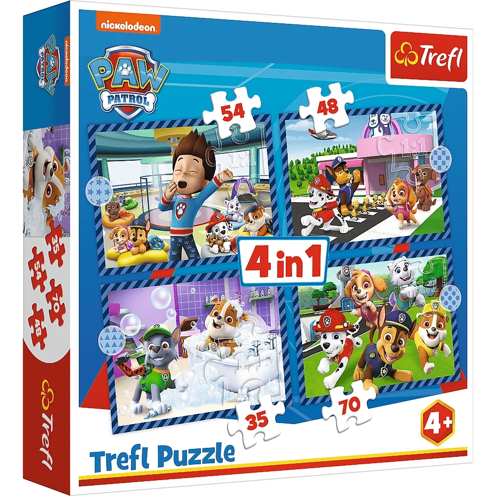 4-in-1 puzle Dog Matters Paw Patrol Trefl 34650
