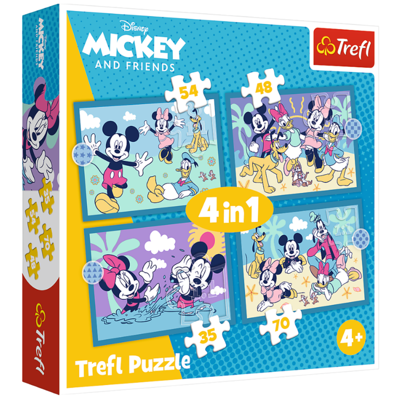 Puzzle 4-in-1 Trefl Funny Adventures of Mickey Mouse 34669