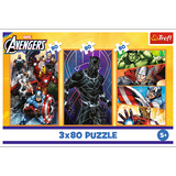 Puzle 3x80 gab. Days full of action – Disney Marvel The Avengers Trefl 34883