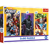 Puzle 3x80 gab. Days full of action – Disney Marvel The Avengers Trefl 34883