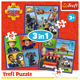 3in1 puzle Fireman Sam Day Trefl 34868