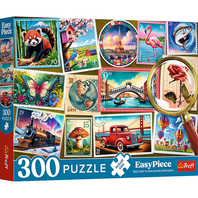 Puzle 300 gab. EasyPiece Trefl Postage Stamps 23100