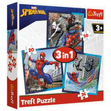 3-in-1 puzle Spider Friends Disney Marvel Spiderman Trefl 34874