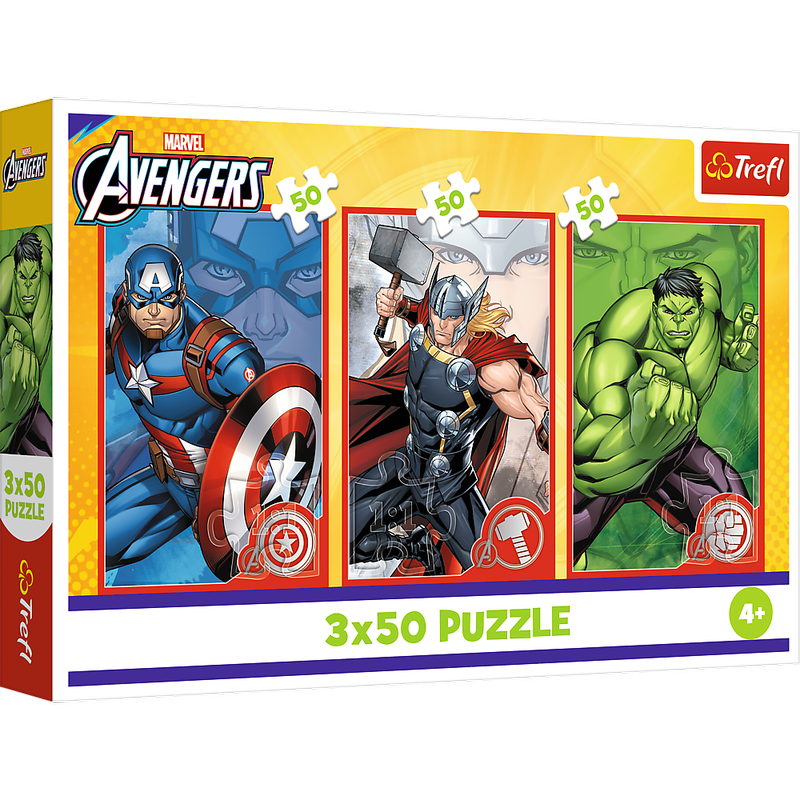 Puzle 3x50 gab. Your Hero / Disney Marvel The Avengers, Trefl 34891