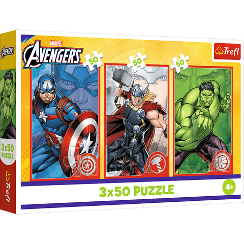 Puzle 3x50 gab. Your Hero / Disney Marvel The Avengers, Trefl 34891