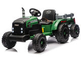 Elektriskais traktors ar piekabi LEAN CARS CH9959B, tumši zaļš, 24V