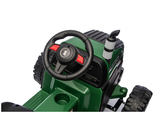 Elektriskais traktors ar piekabi LEAN CARS CH9959B, tumši zaļš, 24V