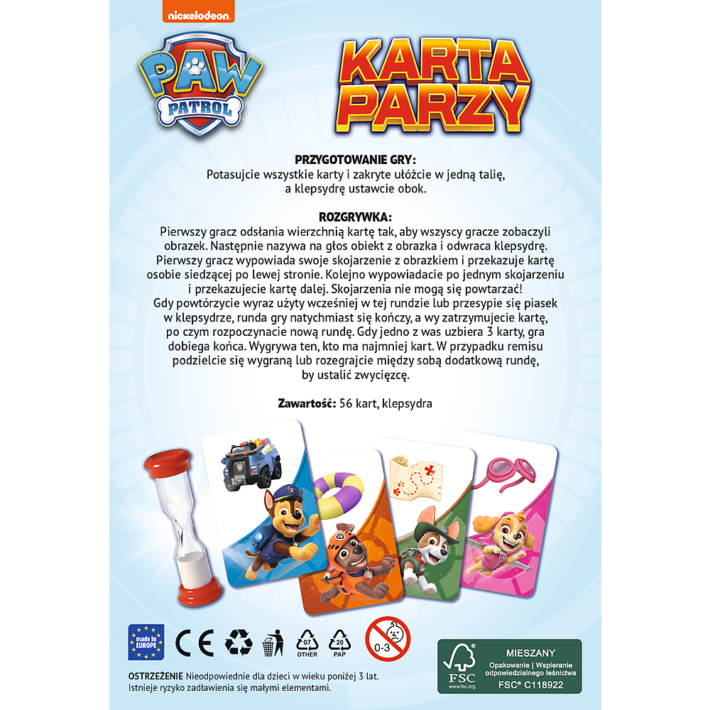 Kāršu spēle Paw Patrol Pairs Trefl 02691