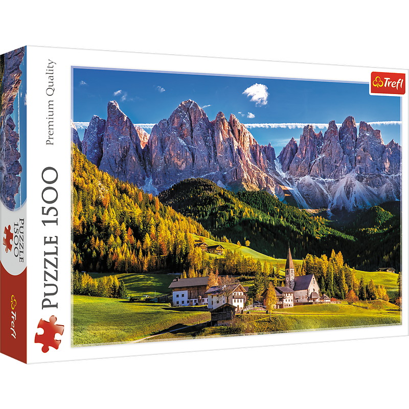 Puzle 1500 gab. Val di Funes, Dolomīti, Itālija, Trefl 26163