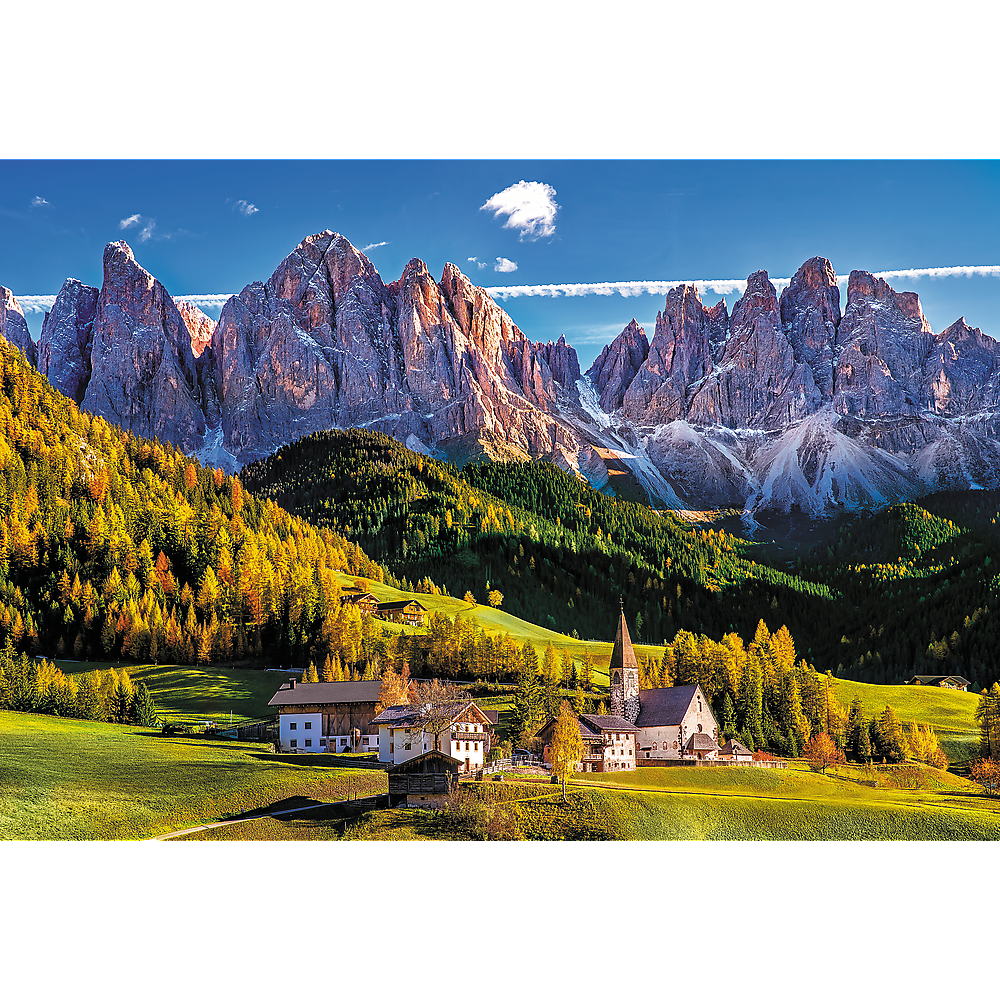 Puzle 1500 gab. Val di Funes, Dolomīti, Itālija, Trefl 26163