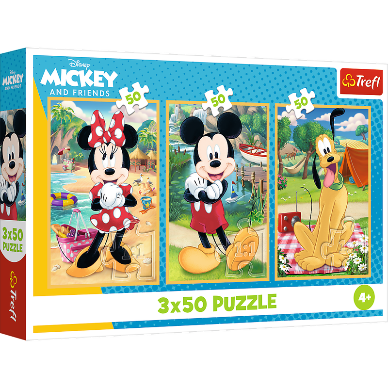 Puzle 3x50 Mice on vacation Disney Trefl 34881
