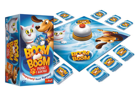 Prasmju spēle Trefl Boom Boom Dogs and Kittens 01909