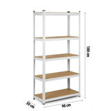 Metāla noliktavas plaukts Humberg 180 x 90 x 30 cm – produkta galerijas skats, 7. pozīcija