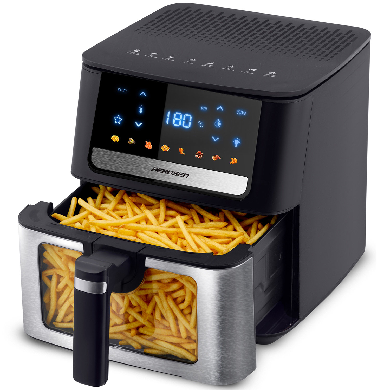Berdsen BD-655 bez eļļas karstgaisa fritieris 6,5 l, 1700 W, melns – produkta galerijas skats, 2. pozīcija