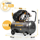 Eļļas kompresors Humberg HM-257 100 l 8 bar – produkta galerijas skats, 8. pozīcija