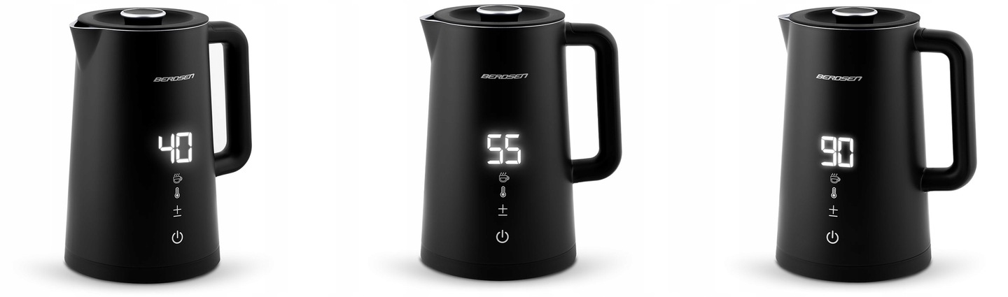 Berdsen BD-709 elektriskā tējkanna ar 40, 55 un 90 ℃ temperatūras režīmiem