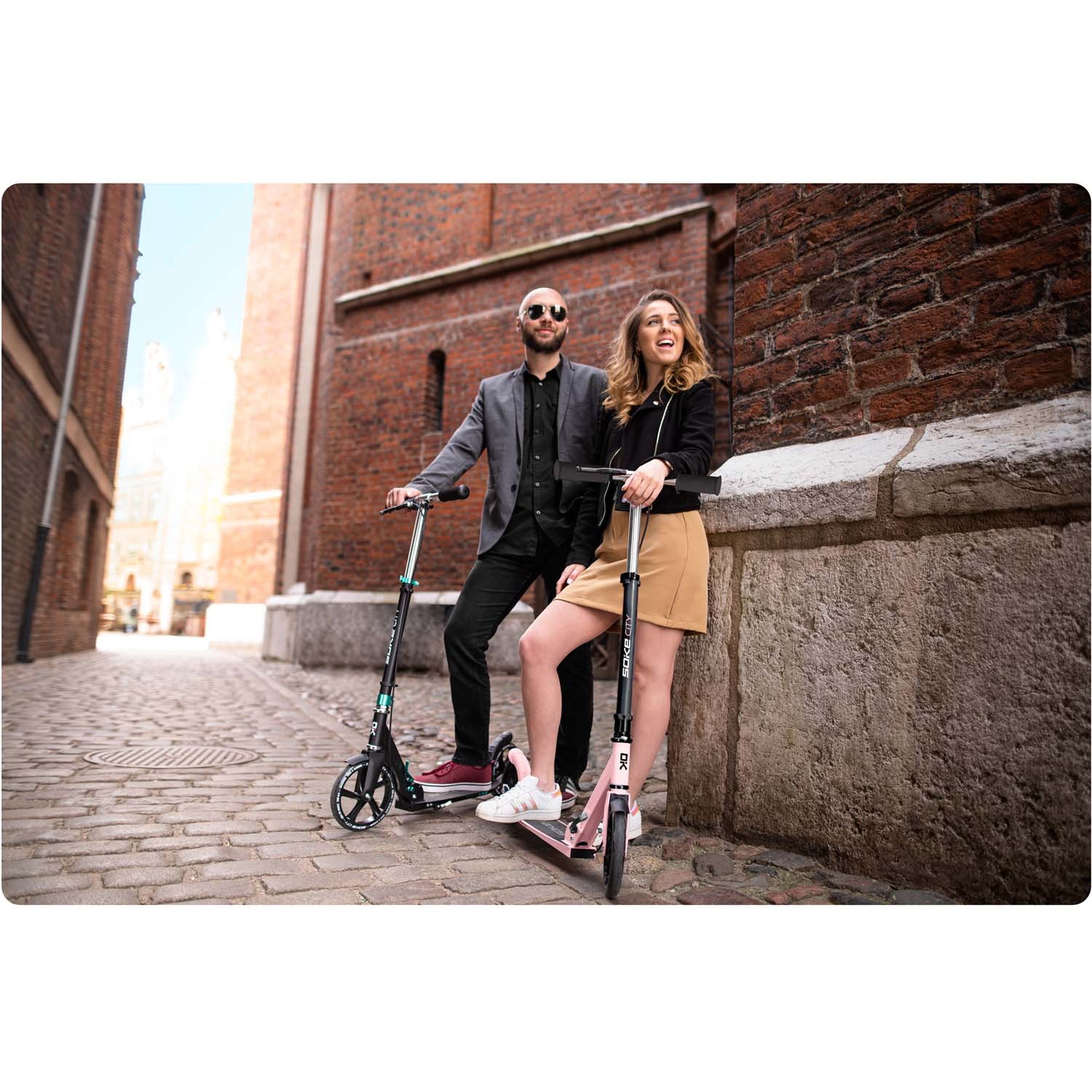 Pilsētas skrejritenis SOKE City melni rozā – produkta galerijas skats, 2. pozīcija