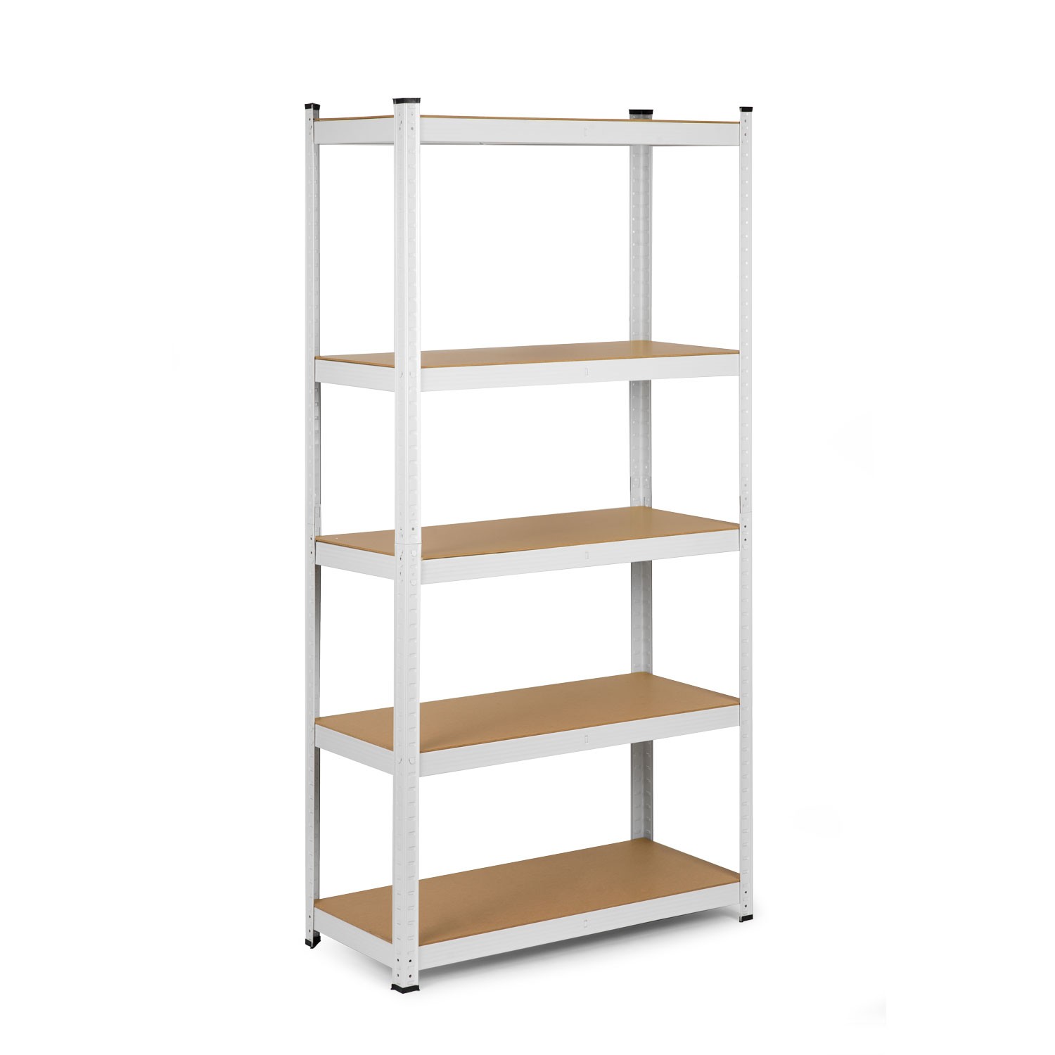 Metāla noliktavas plaukts Humberg 180 x 90 x 40 cm, balts – produkta galerijas skats, 2. pozīcija