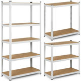 Metāla noliktavas plaukts Humberg 180 x 90 x 40 cm, balts – produkta kopskats