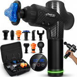 Masāžas pistole Neo-Sport NS-503, melna, ar 9 uzgaļiem – produkta kopskats