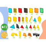 Klocki magnetyczne edukacyjne konstrukcyjne 72 szt RK-780 Ricokids