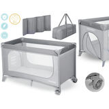 Ceļojumu gultiņa Ricokids RK-240, 123,5 x 65 x 76 cm, pelēka – produkta galerijas skats, 2. pozīcija