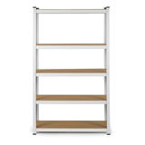 Metāla noliktavas plaukts Humberg 150 x 75 x 30 cm, balts – produkta galerijas skats, 3. pozīcija