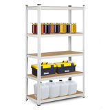 Metāla noliktavas plaukts Humberg 150 x 75 x 30 cm, balts – produkta galerijas skats, 10. pozīcija