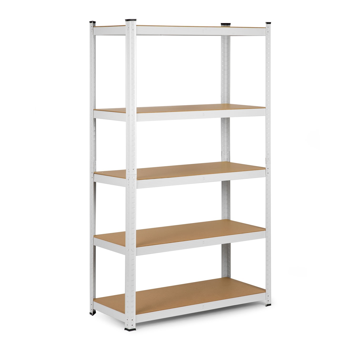 Metāla noliktavas plaukts Humberg 150 x 75 x 30 cm, balts – produkta galerijas skats, 2. pozīcija