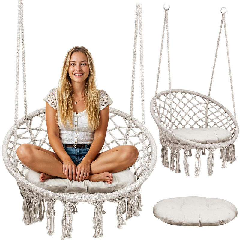 Piekaramais dārza krēsls Sofotel BOHO, bēšs – produkta kopskats