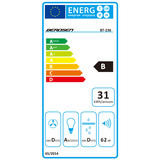 Berdsen BT-236 energoefektivitātes marķējums ar B klasi un 31 kWh gadā