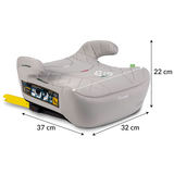 Nukido Louis bērnu sēdeklis ar izmēru atzīmēm 42 cm, 37 cm, 32 cm un 22 cm