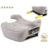 Isofix bērnu sēdeklis Nukido Louis ar sānskata detaļām, drošības ikonām un montāžas elementiem