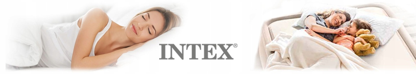 Intex piepūšamais matracis ar guļošu sievieti un bērnu blakus zīmolam INTEX