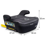 Isofix bērnu sēdeklītis Nukido Louis ar izmēru norādēm 42 cm, 37 cm, 32 cm un 22 cm