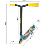 SOKE GO! izmēru shēma ar 48,5 cm platumu, 59 cm stūres augstumu un 100 kg slodzi