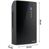 Berdsen BR-20 gaisa sausinātājs ar izmēru norādēm 24 cm, 14 cm un 36 cm