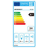 Berdsen BT-218 energoefektivitātes marķējums ar A++ klasi, 34 kWh gadā un 67 dB