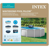 Intex 28099 kastītes priekšpuse ar baseina spilvena lietojuma attēliem