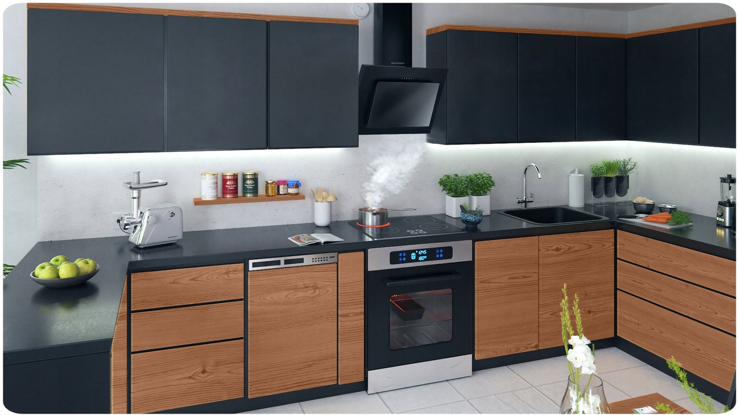 Tvaika nosūcējs Berdsen BT-215 60 cm melns – apraksta papildu skatījums 3