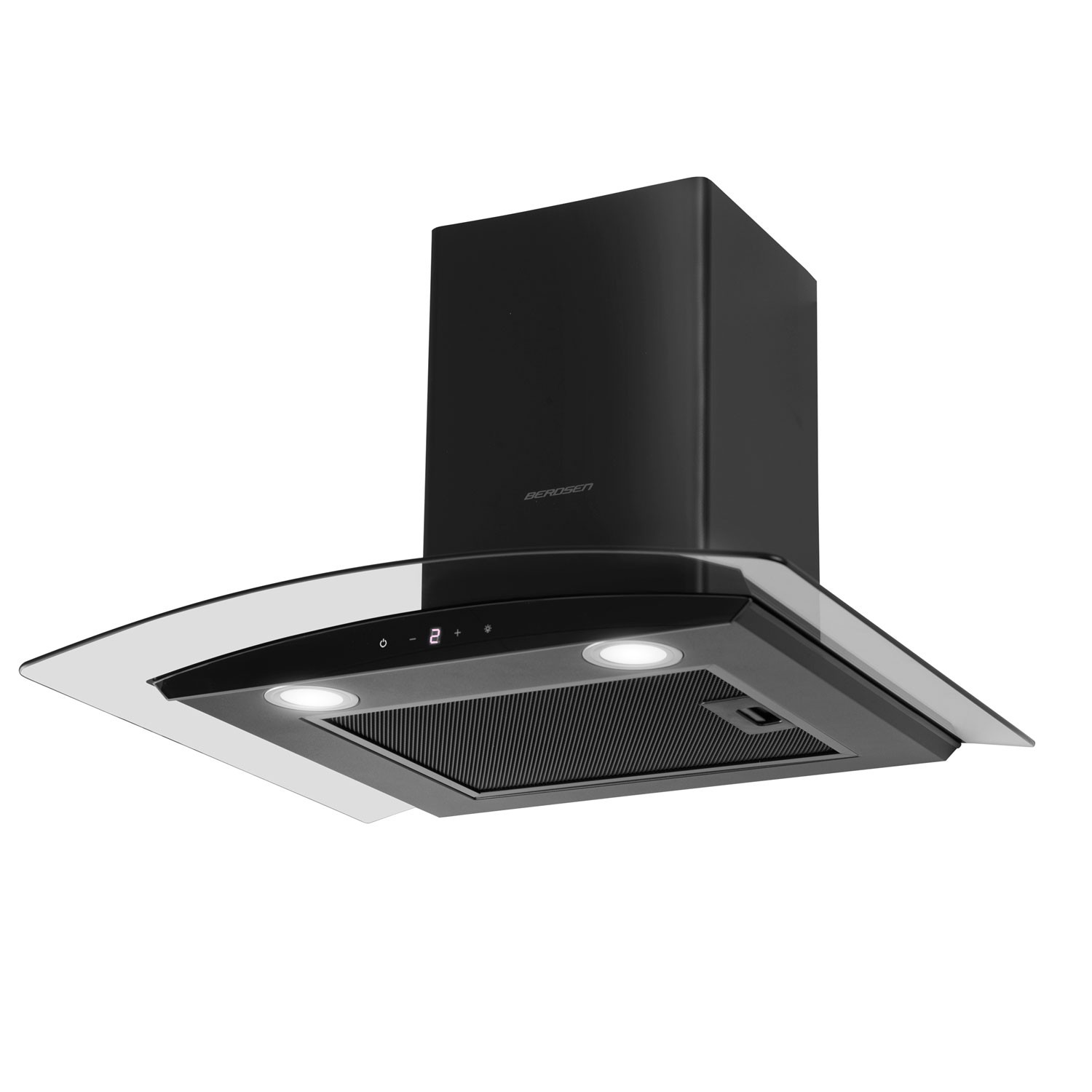 Berdsen BT-216 virtuves nosūcējs no apakšas ar redzamu tauku filtru un LED gaismām