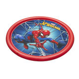 Bestway Spider-Man apaļš piepūšamais baseins uz balta fona ar skaidri redzamu dekoratīvo rakstu