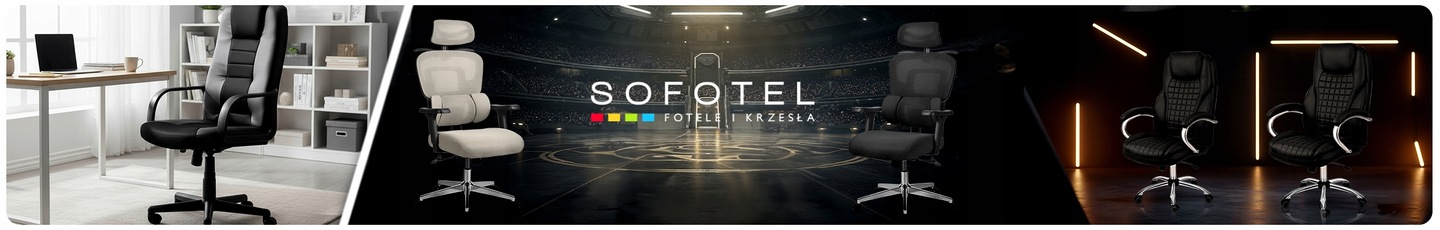 Sofotel biroja krēsls tumši brūnā krāsā mūsdienīgā darba telpā ar skatu uz dažādiem krēsla dizaina variantiem