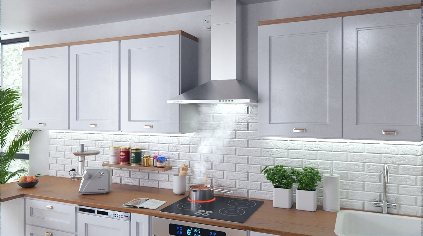 Berdsen BT-213 virtuves tvaika nosūcējs 60 cm, Inox – apraksta papildu skatījums 6