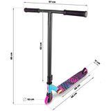 Izmēru marķējums uz SOKE EVO Street skrejriteņa ar 57 cm, 63 cm, 85 cm, 48 cm un 11 cm norādēm