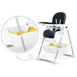 Ricokids Tulo barošanas krēsls ar baltu grozu apakšējā daļā un regulācijas norādēm