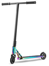 Pilns SOKE XTR Street skrejritenis no sāna ar augstu melnu stūri un rainbow rāmi
