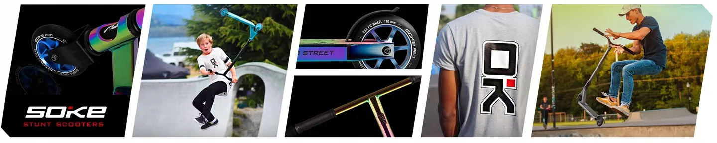 SOKE XTR Street triku skrejritenis ar rainbow detaļām un zīmola noformējumu reklāmas kompozīcijā