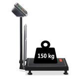 Humberg svari ar 150 kg slodzes marķējumu un skatu no sāniem uz platformu un balstu