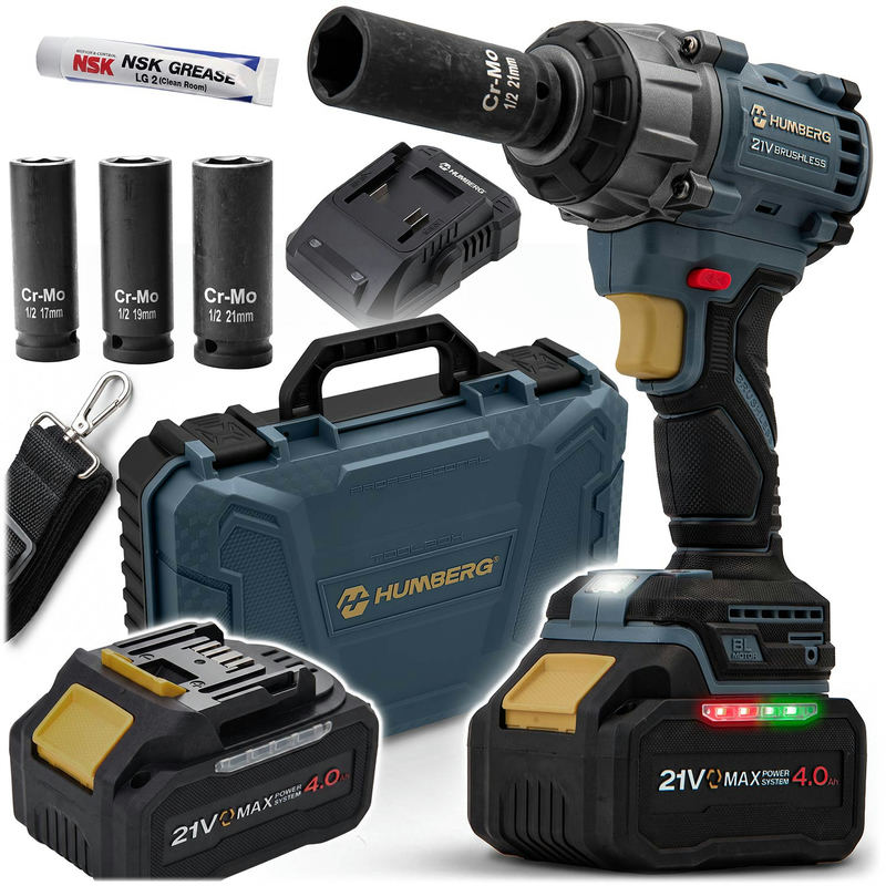 Akumulatora triecienatslēga Humberg HM-441 21 V 650 Nm – produkta kopskats